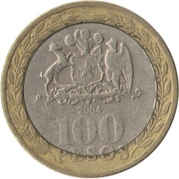 Чили 100 песо 2004 год