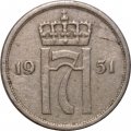 Норвегия 10 эре 1951 год