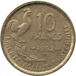 Франция 10 франков 1952 год (B)