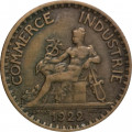 Франция 1 франк 1922 год