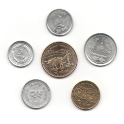 Набор из 6 монет Непал 1972 - 2009 год