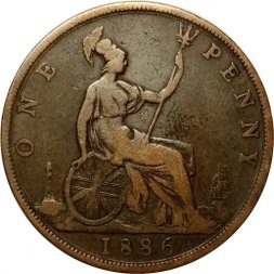 Великобритания 1 пенни 1886