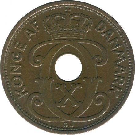 Дания 5 эре 1929 год - Король Кристиан X