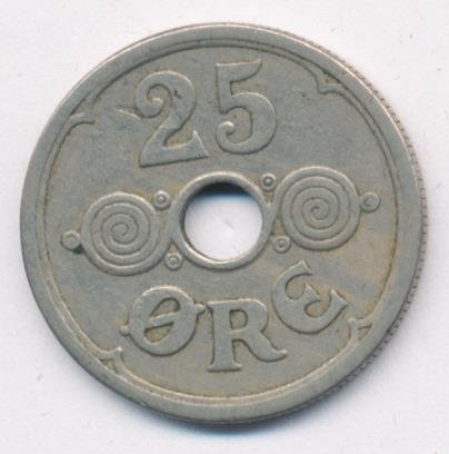 Дания 25 эре 1926 год - Король Кристиан X