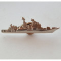 Знак ВМФ. Большой противолодочный корабль (серебристый)