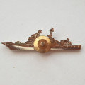 Знак ВМФ. Большой противолодочный корабль (серебристый)