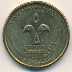 Австралия 1 доллар 2008 год - 100 лет скаутскому движению Австралии