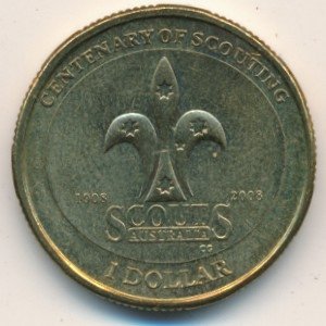 Австралия 1 доллар 2008 год - 100 лет скаутскому движению Австралии
