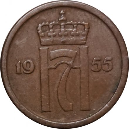 Норвегия 1 эре 1955 год