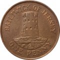 Джерси 1 пенни 1990 год