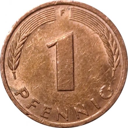 ФРГ 1 пфенниг 1987 год - F