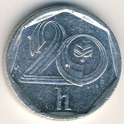 Чехия 20 гелеров 1997 год