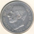 Испания 5 песет 1882 год