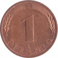 ФРГ 1 пфенниг 1977 год (J)