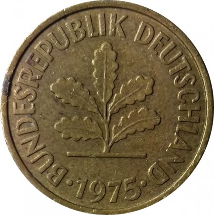 ФРГ 5 пфеннигов 1975 год (D)