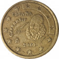 Испания 10 евроцентов 2001 год