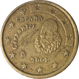 Испания 10 евроцентов 2001 год