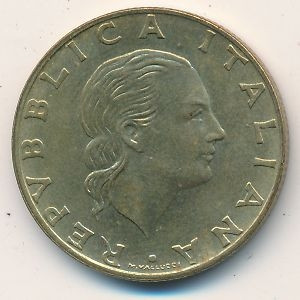 Италия 200 лир 1991 год Женщина