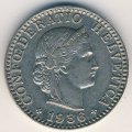 Швейцария 20 раппенов 1936 год
