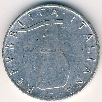 Италия 5 лир 1969 год - Дельфин