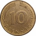 ФРГ 10 пфеннигов 1976 год - J