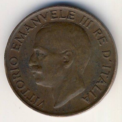 Италия 5 чентезимо 1921 год - Король Виктор Эммануил III
