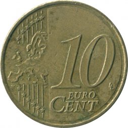 Испания 10 евроцентов 2010 год 