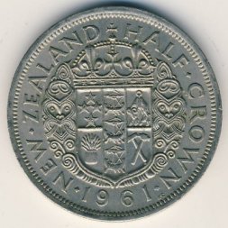 Новая Зеландия 1/2 кроны 1961 год