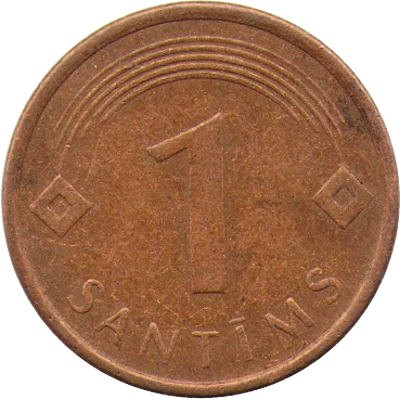 Латвия 1 сантим 2007 год