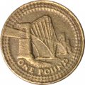 Великобритания 1 фунт 2004 год - Мост Форт-Бридж (никель-латунь)