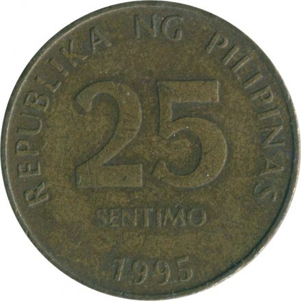 Филиппины 25 сентимо 1995 год