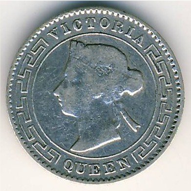 Цейлон 10 центов 1892 год