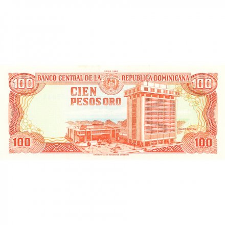 Доминикана 100 песо 1990 год - UNC