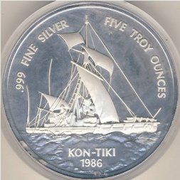 Самоа 25 тала 1986 год - Лодка «Кон-Тики»