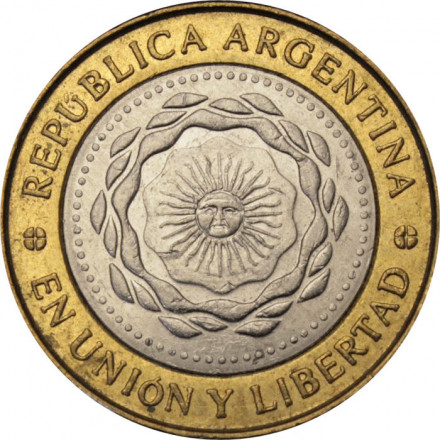 Аргентина 2 песо 2010 год