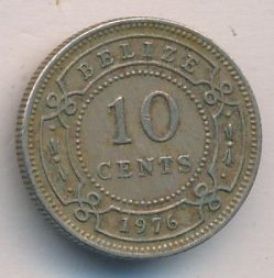 Белиз 10 центов 1976 год