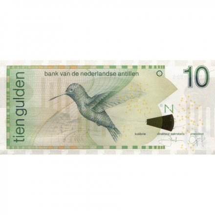 Антильские Острова 10 гульденов 2012 год - Колибри UNC