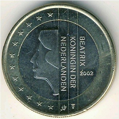 Нидерланды 1 евро 2002 год