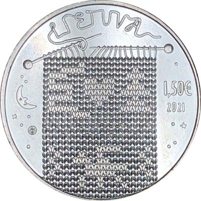 Литва 1,5 евро 2021 год - Эгле, королева ужей
