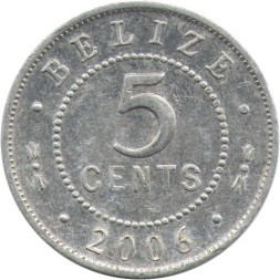 Белиз 5 центов 2006 год