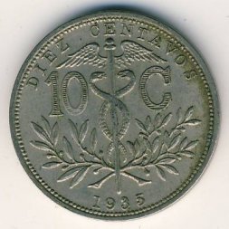 Боливия 10 сентаво 1935 год