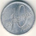 Бразилия 10 крузейро 1965 год