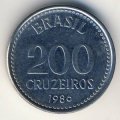 Бразилия 200 крузейро 1986 год