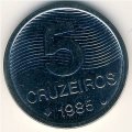 Бразилия 5 крузейро 1985 год
