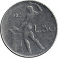 Италия 50 лир 1983 год Вулкан
