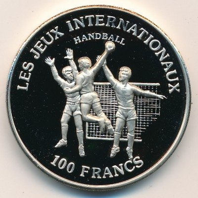 Конго 100 франков 1984 год