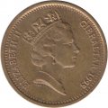 Гибралтар 2 пенса 1995 год (Отметка &quot;AA&quot;, немагнитная)