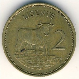 Монета Лесото 2 лисенте 1979 год
