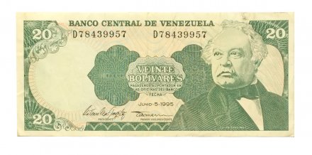 Венесуэла 20 боливаров 1995 год - VF