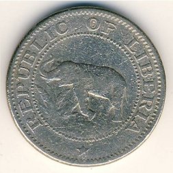 Либерия 5 центов 1975 год
